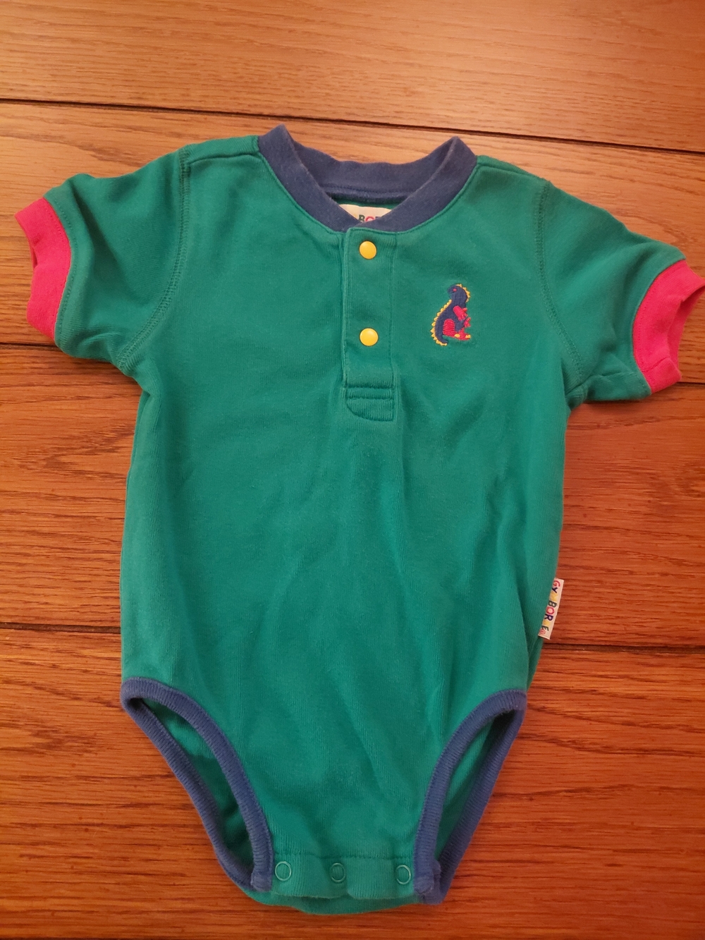 Kids Green Short-Sleeve One-Piece Bodysuit